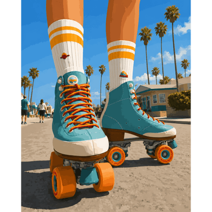 Retro Roller Days | Paint by Number- Paint by Numbers