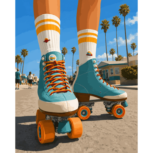 Retro Roller Days | Paint by Number- Paint by Numbers