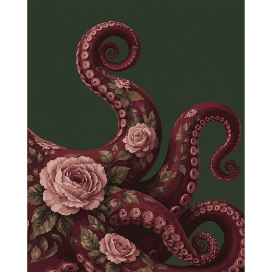 The Blooming Kraken | Paint by Number- Paint by Numbers