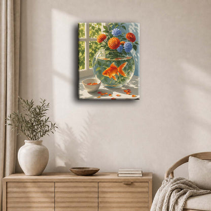Golden Hour Goldfish | Paint by Number