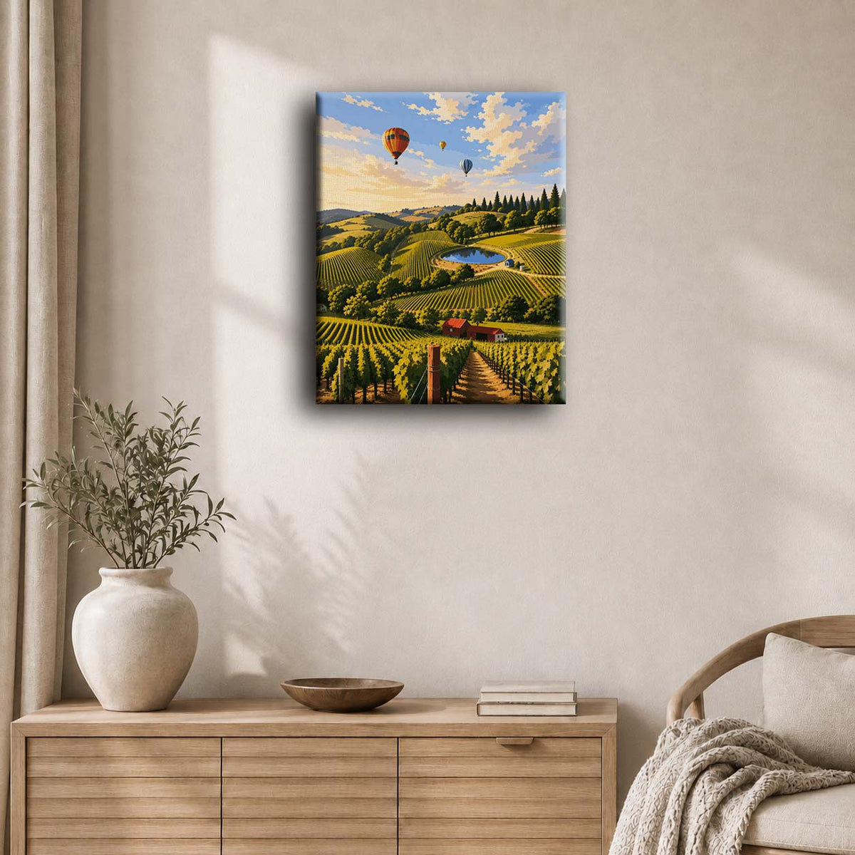 Napa ovenfra | Maleri etter tall