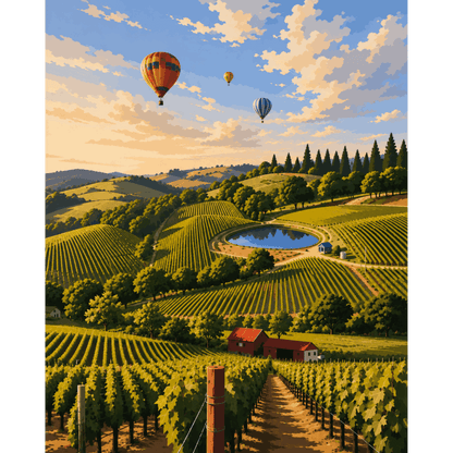 Napa From Above | Paint by Number- Paint by Numbers
