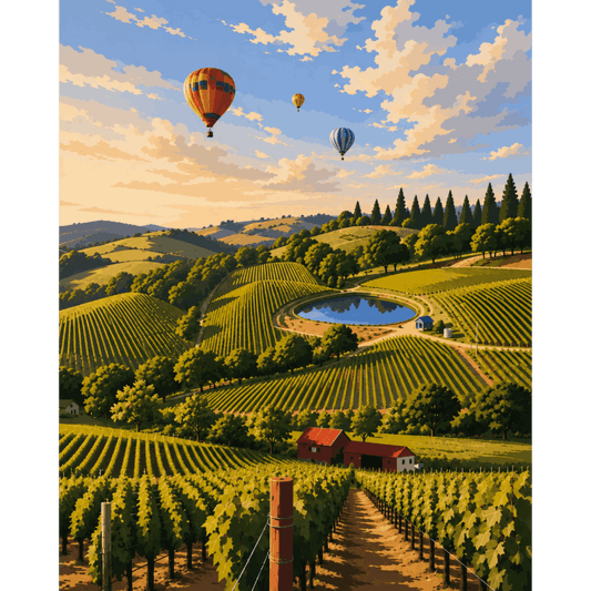 Napa From Above | Paint by Number- Paint by Numbers