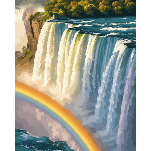 Cascate del Niagara | Dipingi con i numeri- Dipingi con i numeri