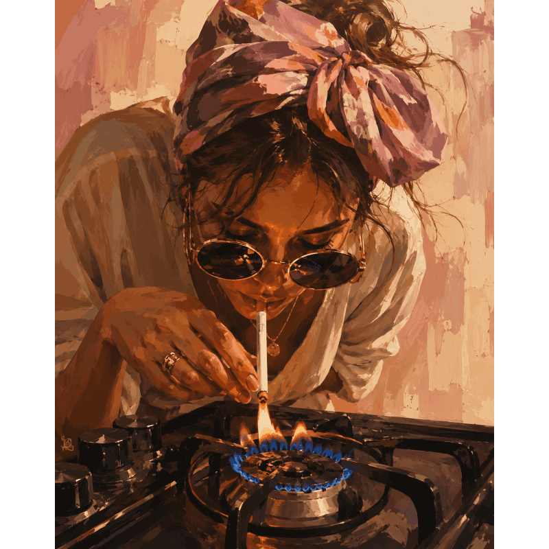 Playing with Fire | Paint by Number - Paint by numbers