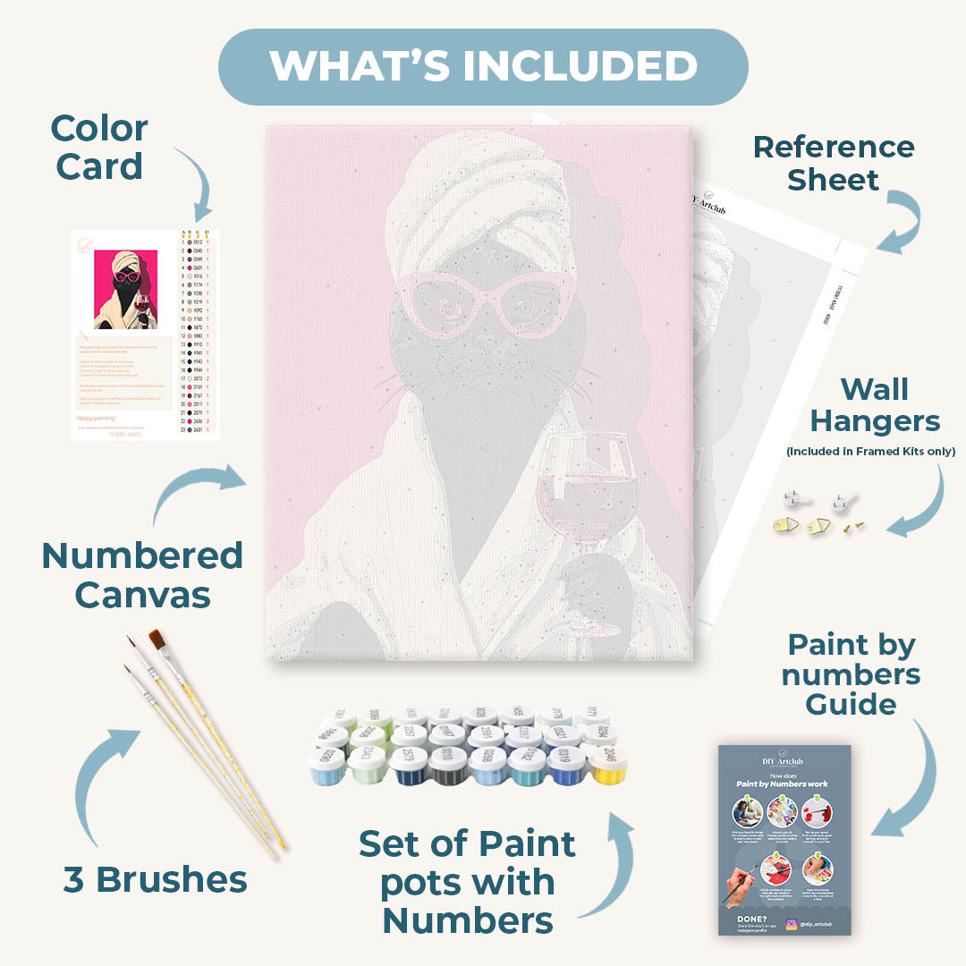 Pink Mood | Paint by Number