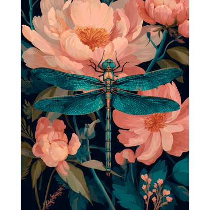 Decorative Dragonfly | Paint by Number - Paint by numbers