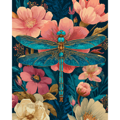 Precious Dragonfly | Paint by Number- Paint by Numbers