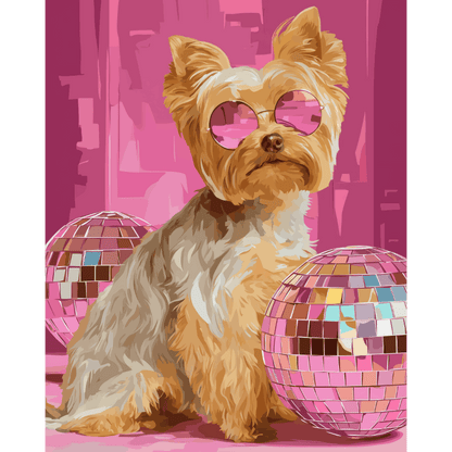 Studio 54 Pup | Paint by Number- Paint by Numbers