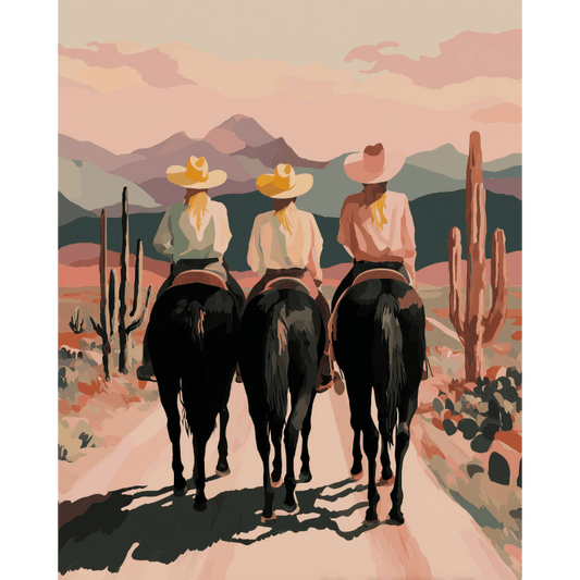 Three on the Trail | Paint by Number- Paint by Numbers