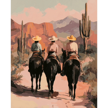 Riders of the Canyon | Paint by Number - Paint by numbers