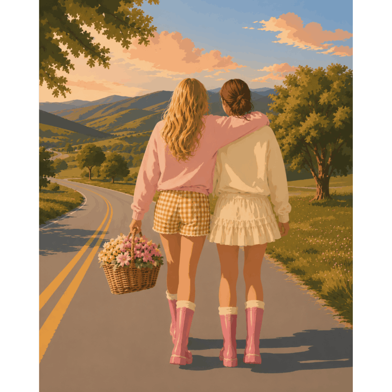 Best Friends 4 Ever | Paint by Number- Paint by Numbers