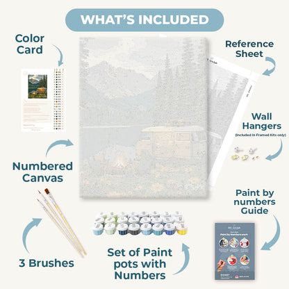 Camp in the Rockies | Paint by Number