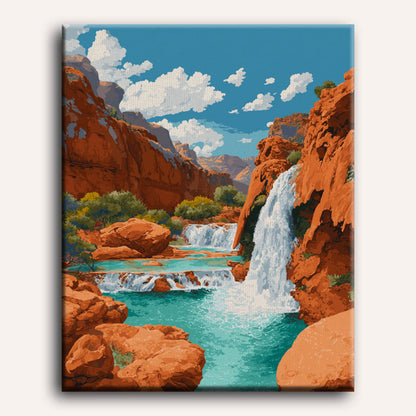 Canyon falls | Paint by Number