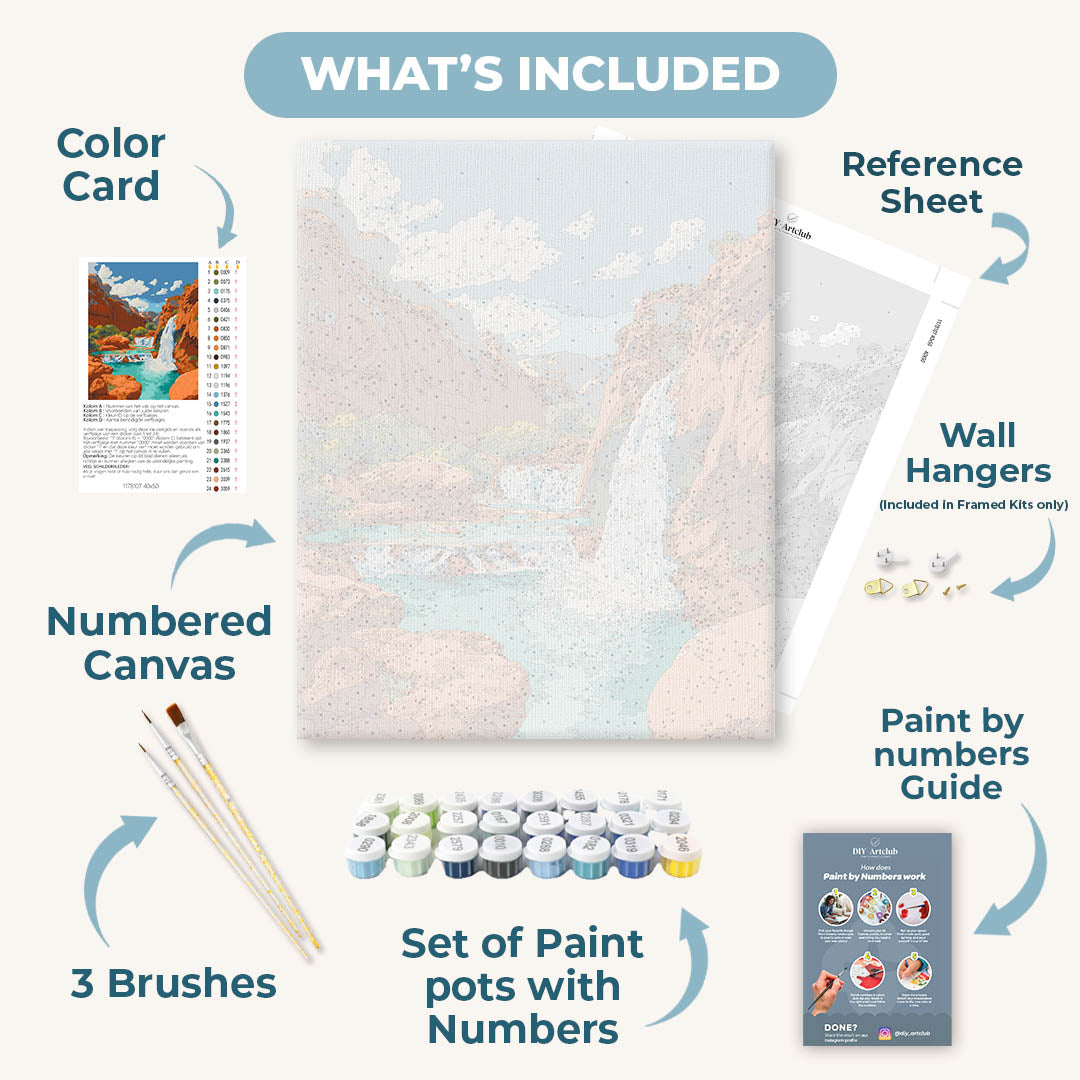 Canyon falls | Paint by Number
