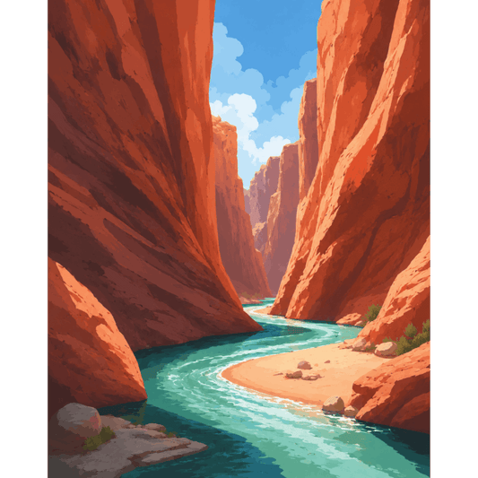 Fiume Canyon | Dipingi con i numeri- Dipingi con i numeri