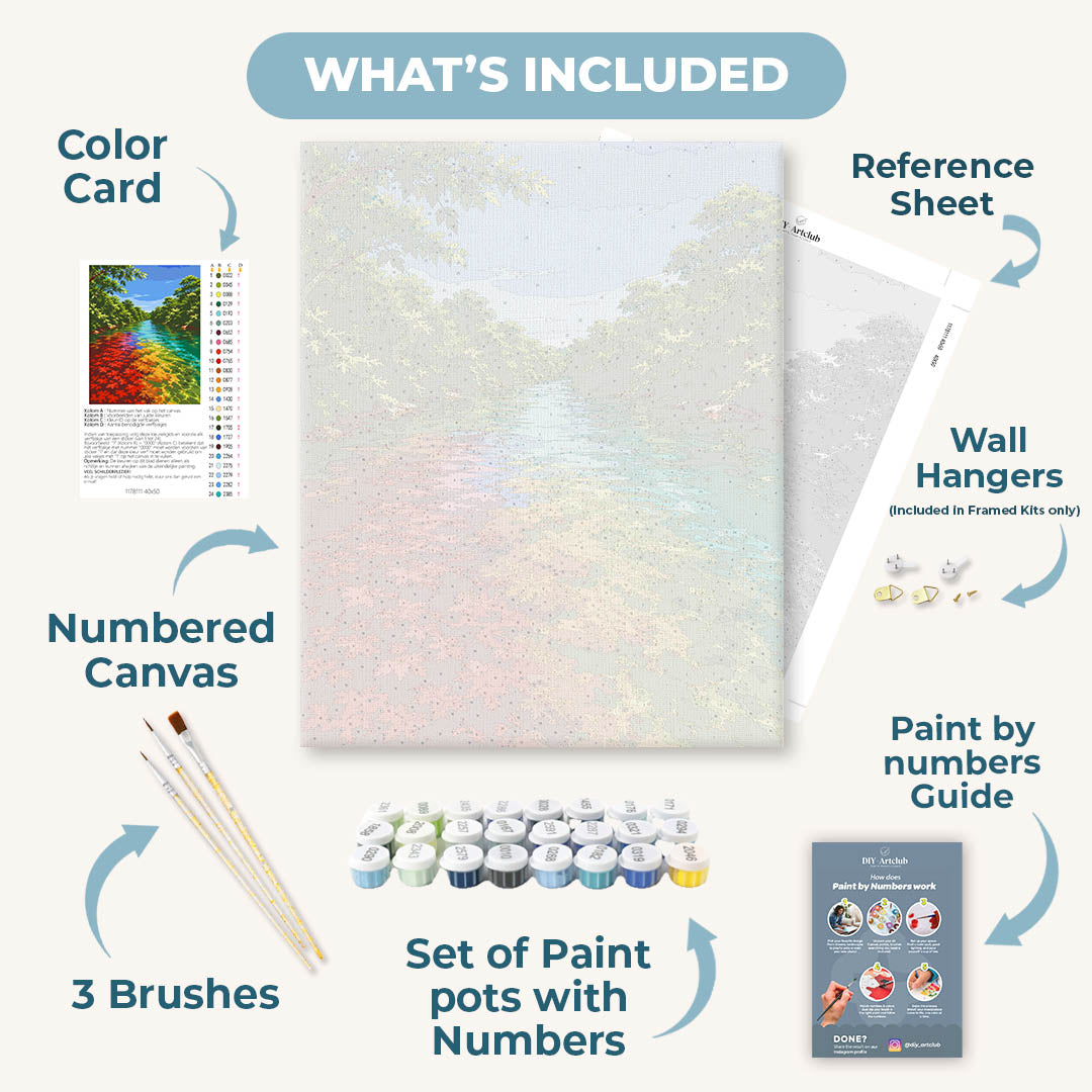 Five-Color River | Paint by Number