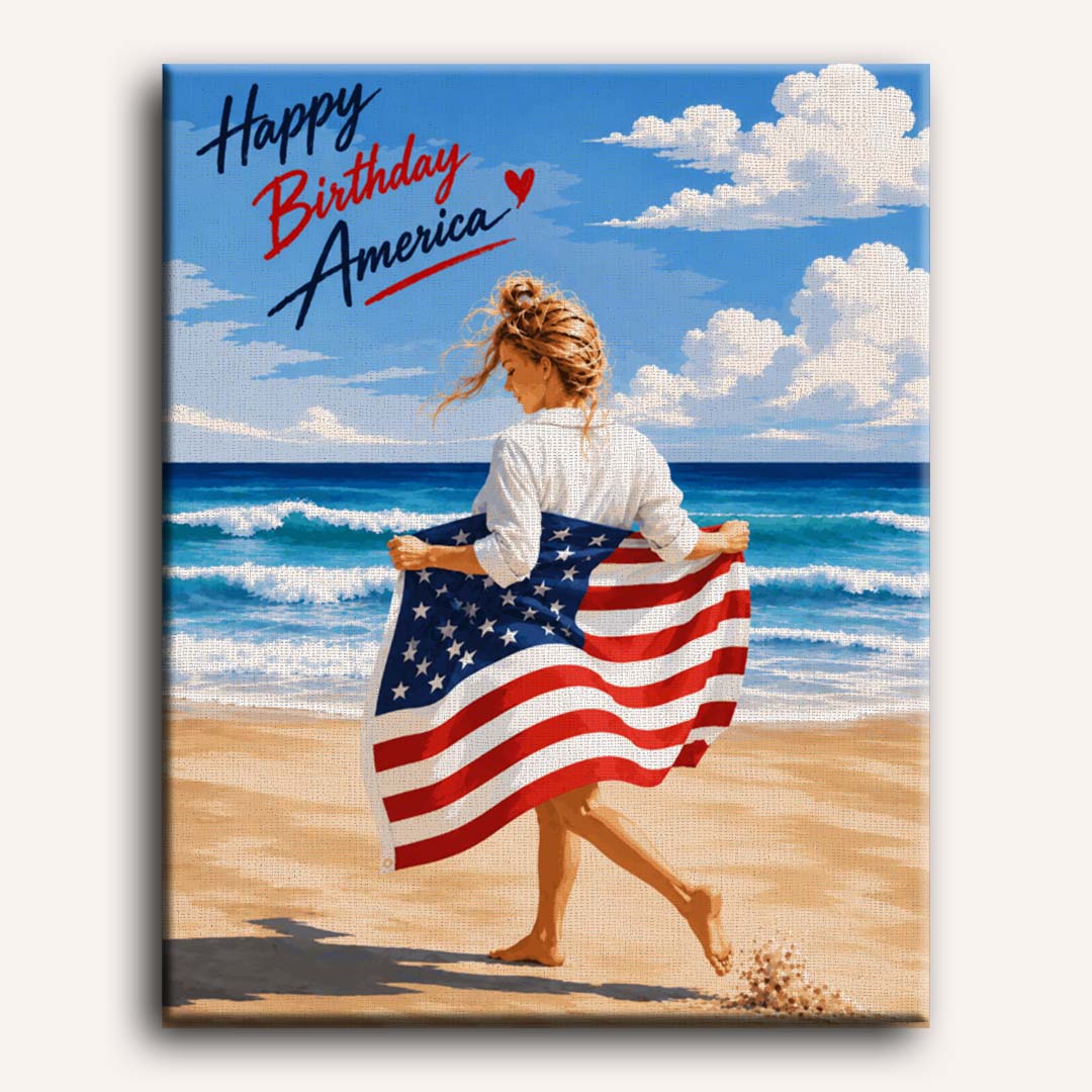 Happy Birthday America | Paint by Number