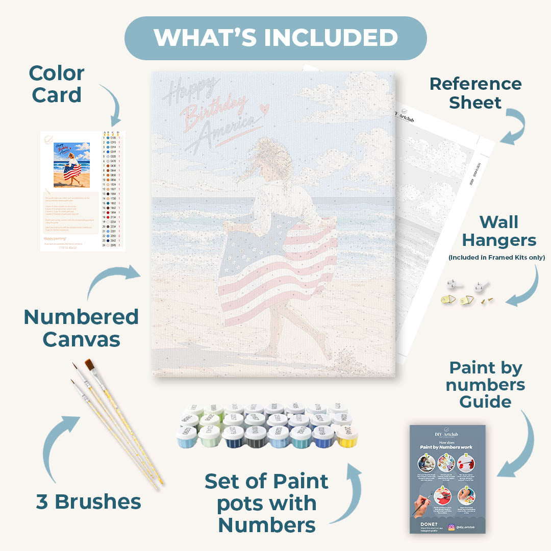 Happy Birthday America | Paint by Number