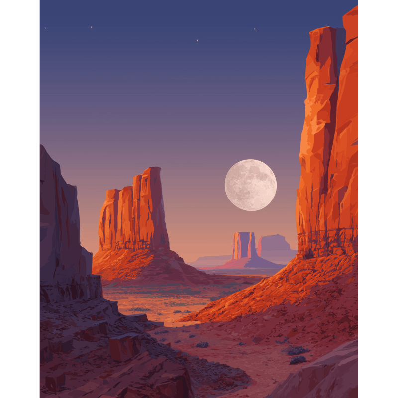 Monument Valley | Paint by Number- Paint by Numbers