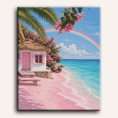 Pink Sand Beach | Paint by Number