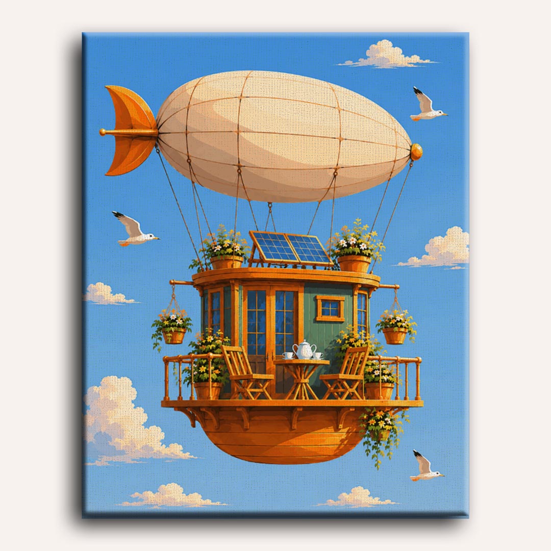 Airship Steambloom | Paint by Number