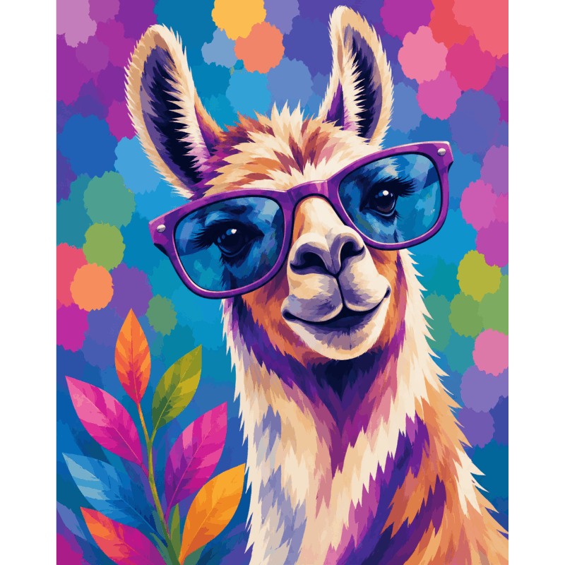 Funny Llama | Paint by Number- Paint by Numbers