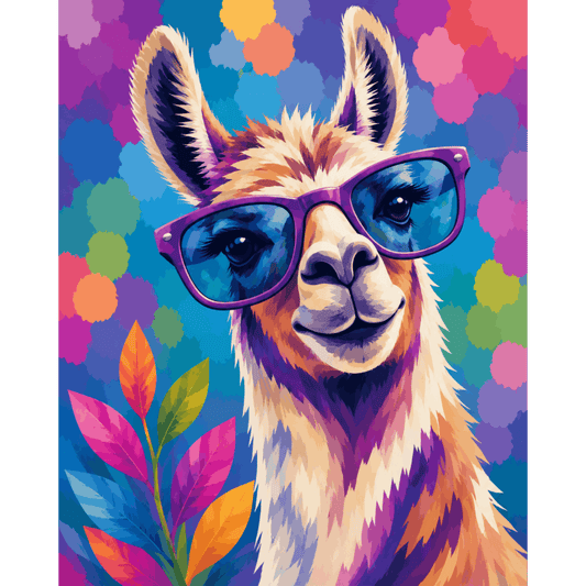 Funny Llama | Paint by Number- Paint by Numbers