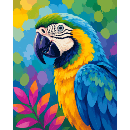 Bright Like Parrot | Paint by Number- Paint by Numbers