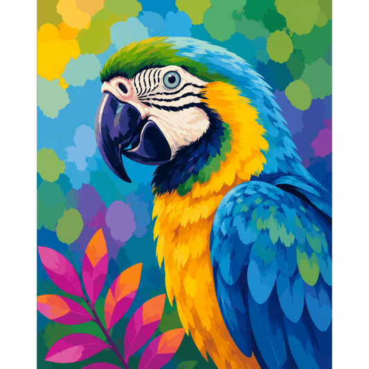 Bright Like Parrot | Paint by Number- Paint by Numbers