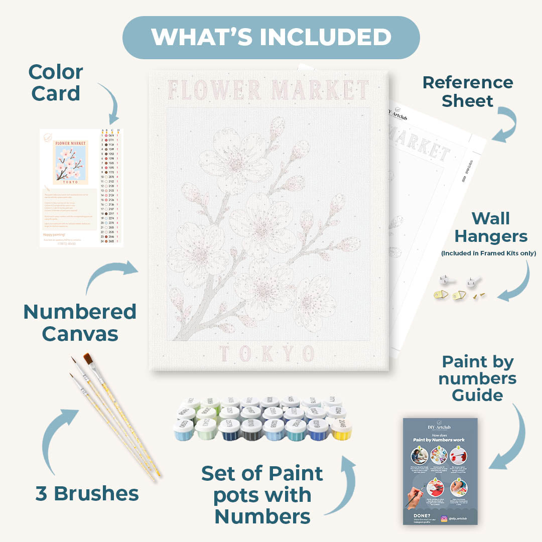Tokyo Flowers | Paint by Number
