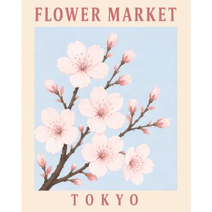 Tokyo Flowers | Paint by Number- Paint by Numbers