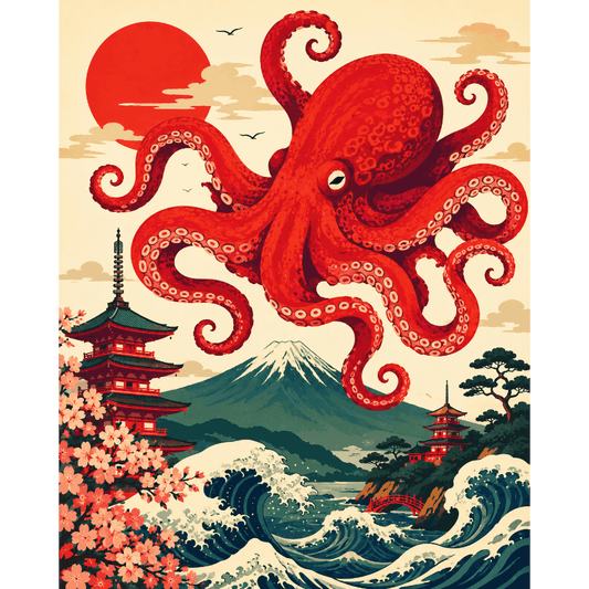 Kaiju Vibes | Peinture par numéros Peinture par numéros