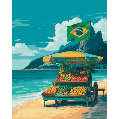 Brazilian Beach | Paint by Number- Paint by Numbers