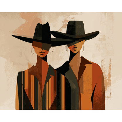 The Silent Pair | Paint by Number- Paint by Numbers