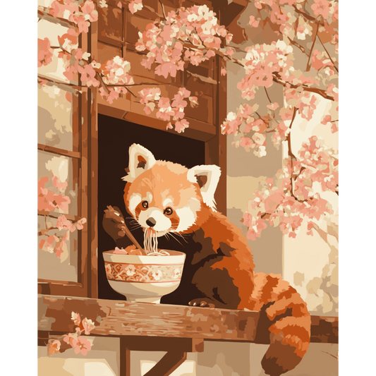 Pétales et Nouilles | Peinture par numéros- Peinture par numéros