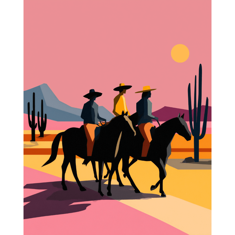 Cowboys | Paint by Number- Paint by Numbers