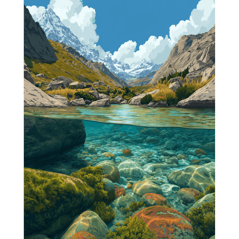 Sous les Montagnes Rocheuses | Peinture à numéros - Peinture à numéros