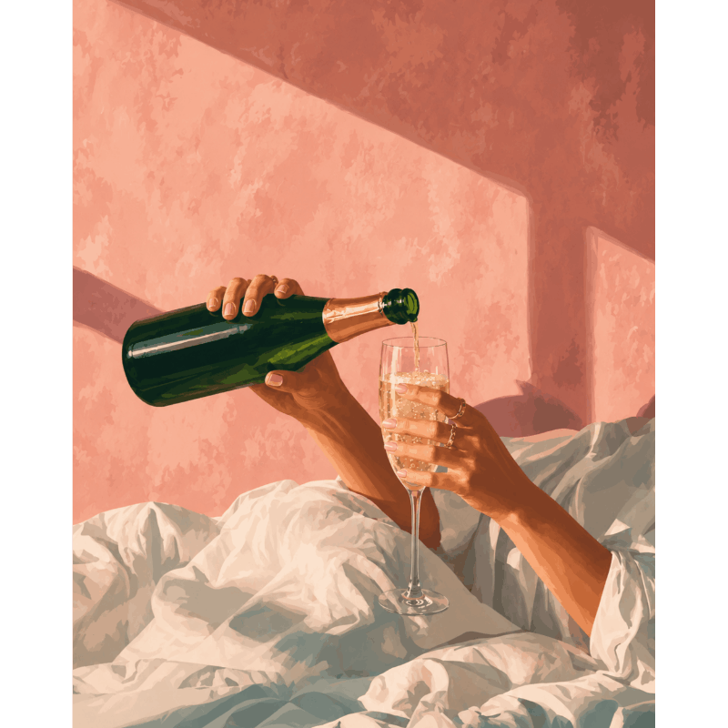 Bubbles in Bed | Paint by Number- Paint by Numbers