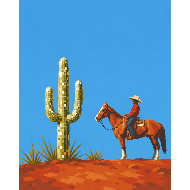 Disco Cowboy | Paint by Number- Paint by Numbers