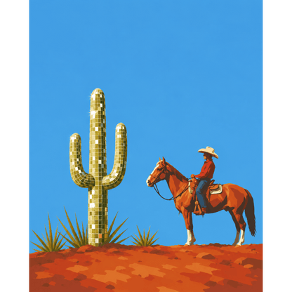 Disco Cowboy | Paint by Number- Paint by Numbers