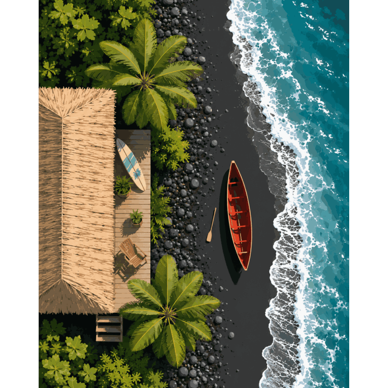 Hawaiian Hideaway | Paint by Number- Paint by Numbers