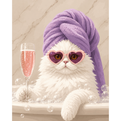 Pampered Purr | Paint by Number- Paint by Numbers