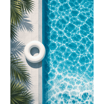 Poolside Escape | Paint by Number- Paint by Numbers