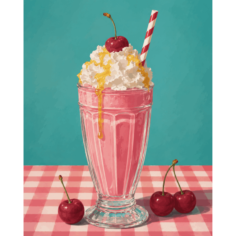 Retro Shake | Paint by Number- Paint by Numbers
