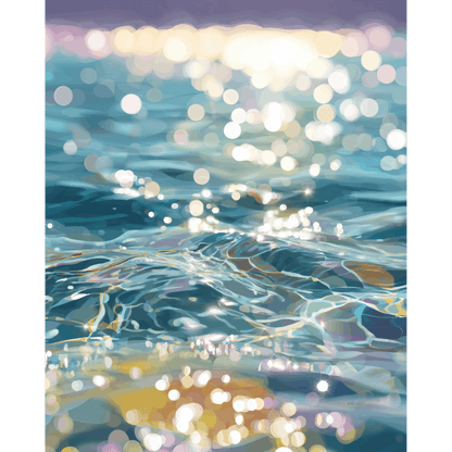 Shimmering Waters | Paint by Number- Paint by Numbers
