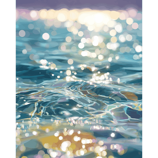 Shimmering Waters | Paint by Number- Paint by Numbers