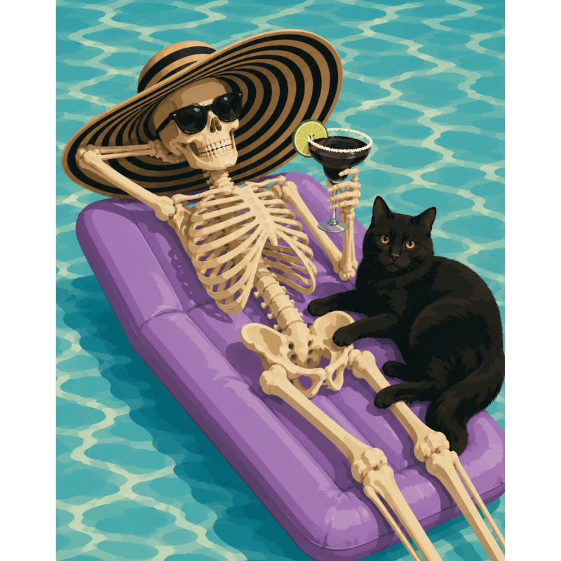 Spooky Pool Party | Paint by Number- Paint by Numbers