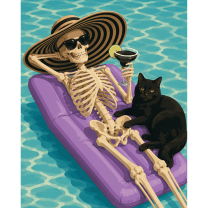 Spooky Pool Party | Paint by Number- Paint by Numbers