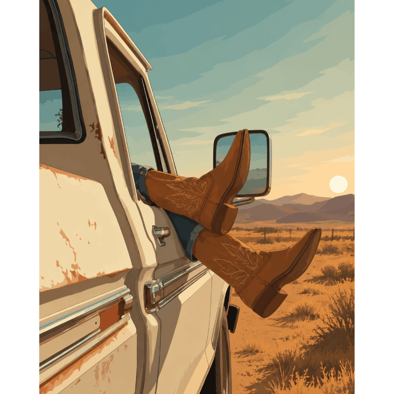 Western Roads | Paint by Number- Paint by Numbers